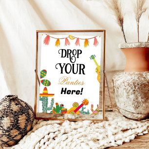 Póster Cactus Panties Drop Bachelorette Party Game Rótulo