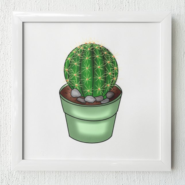 Póster Cactus Succulent dibujado a mano (Subido por el creador)