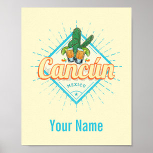 Póster Cactus Vintage Tequila