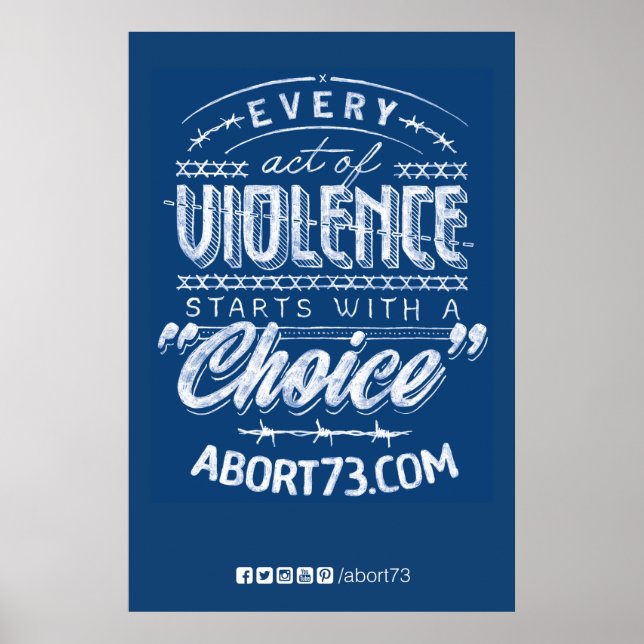 Póster Cada acto de violencia... | Abort73.com (Frente)