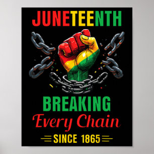 Póster Cada Cadena Desde 1865 Mujeres Hombres Juneteenth 