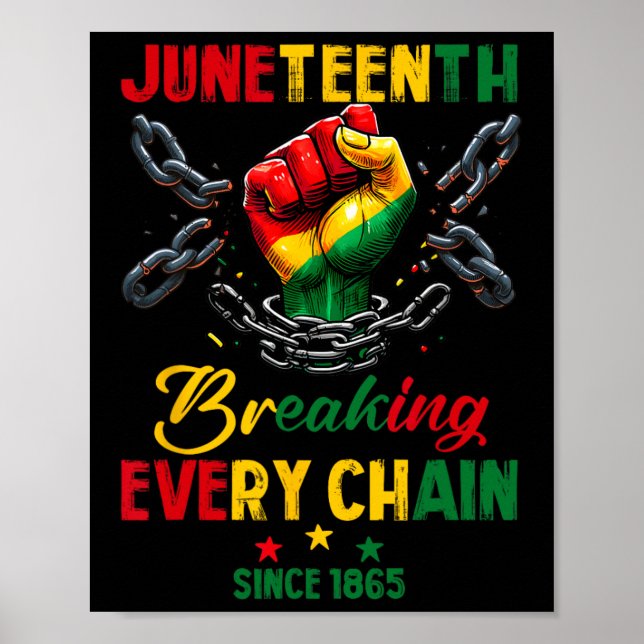 Póster Cada Cadena Desde 1865 Mujeres Hombres Juneteenth  (Frente)