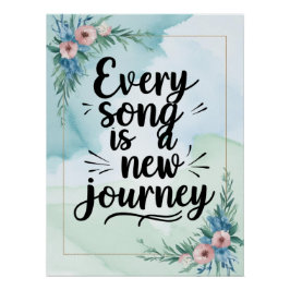 Póster Cada Canción Es Un Nuevo Viaje