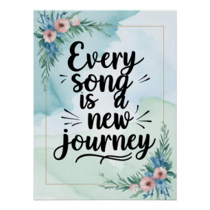 Póster Cada Canción Es Un Nuevo Viaje