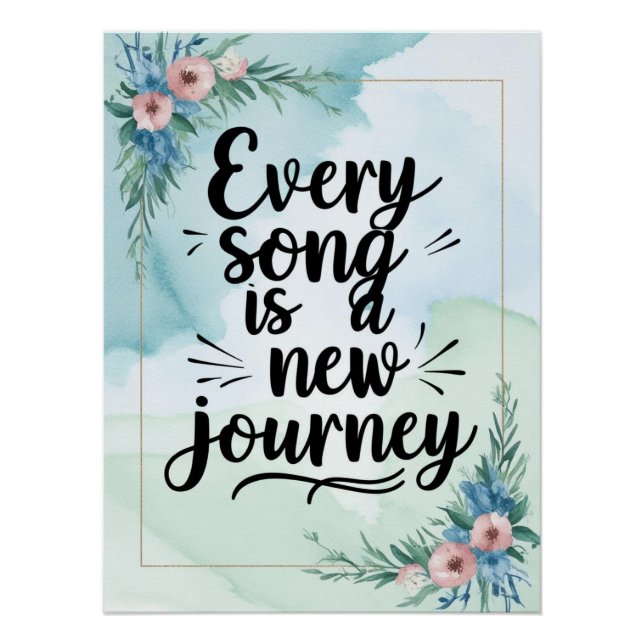 Póster Cada Canción Es Un Nuevo Viaje (Anverso)