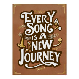 Póster Cada Canción Es Un Nuevo Viaje