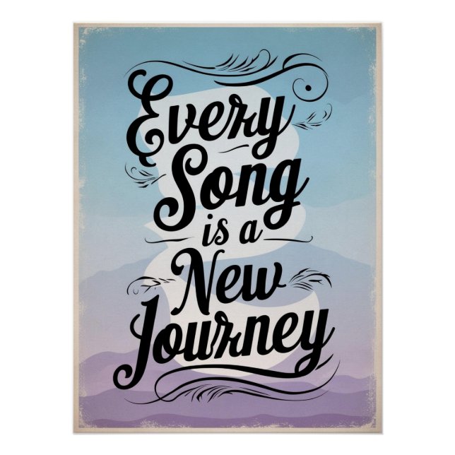 Póster Cada Canción Es Un Nuevo Viaje (Anverso)