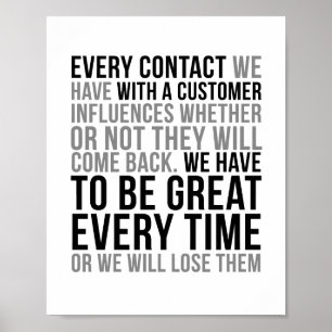 Póster Cada Contacto Que Tenemos Con El Cliente