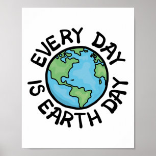 Póster Cada día es el Día de la Tierra