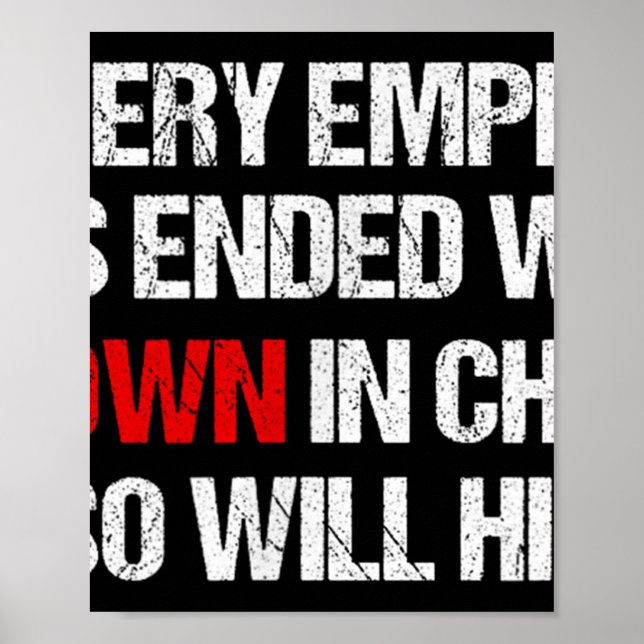 Póster Cada Imperio Ha Terminado Con Un Payaso Al Cargo,  (Frente)