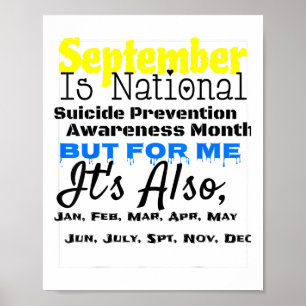 Póster Cada Mes Es Mes De Prevención Del Suicidio Para Mí