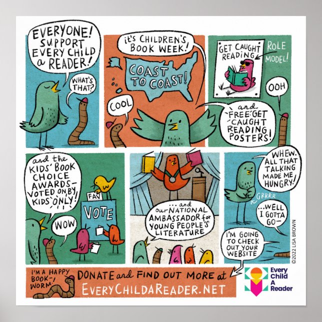 Póster Cada niño un lector de cómics Poster (Frente)