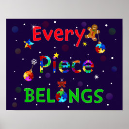 Póster Cada pieza pertenece a los Navidades