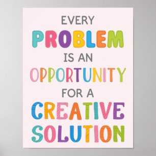 Póster Cada Problema Es Una Mentalidad De Crecimiento De