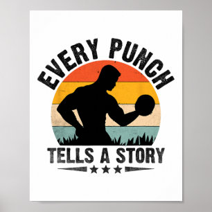 Póster Cada Punch Cuenta Una Historia De Un Atleta Deport