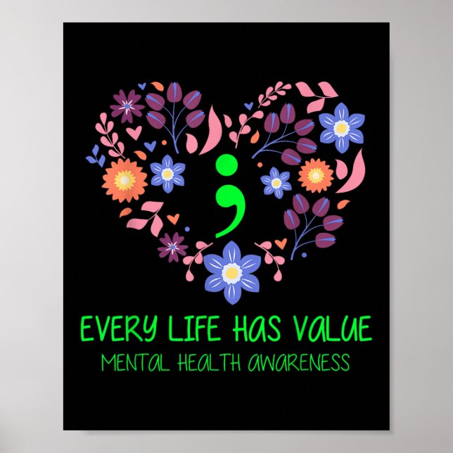 Póster Cada Vida Tiene Un Valor De Semicollo Consciente D (Frente)