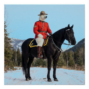 Póster Cadáver RCMP Cabo a Caballo