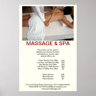 Póster Cadaverine Spa Masaje Salón De Belleza poster