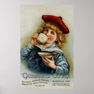 Póster Cadbury's ~ Cacao Beber chocolate ~ Reino Unido 18