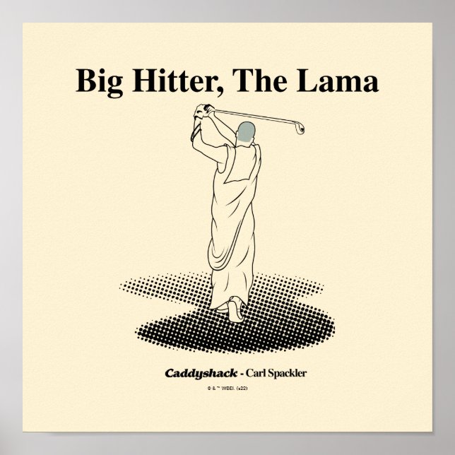 Póster Caddyshack | Big Hitter, El Lama (Frente)
