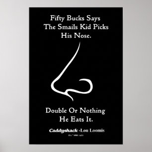 Póster Caddyshack   Cincuenta Bucks Dice