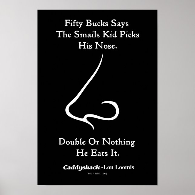 Póster Caddyshack | Cincuenta Bucks Dice (Frente)