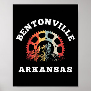 Póster Cadena de bicicleta de montaña vintage Bentonville