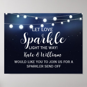Póster Cadena de la marina de luces que destellan boda