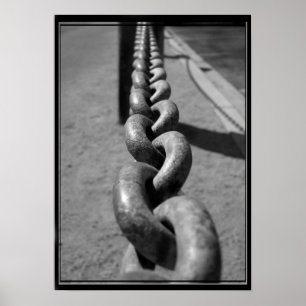 Póster Cadena en poster blanco y negro