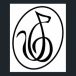 Póster Cadenas Catgut Art Deco Treble Clef Logo Wall Art<br><div class="desc">El arte de la pared con el logotipo Art Deco Treble Clef de las Cadenas Catgut es una gran pieza de conversación y seguro captará la atención de cualquiera que lo vea. Colóquelo en el lugar perfecto de la casa o la oficina y observe cómo su nuevo arte atrapa cada...</div>