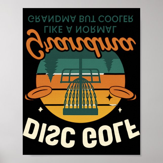 Póster Cadenas de Campeona de Disc Golf Abuela (Frente)
