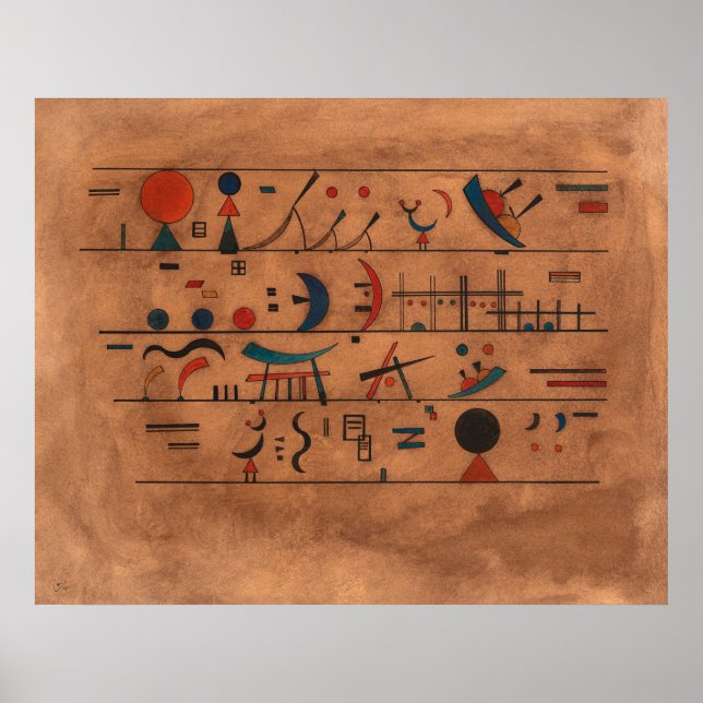 Póster Cadenas de caracteres de Wassily Kandinsky (Frente)