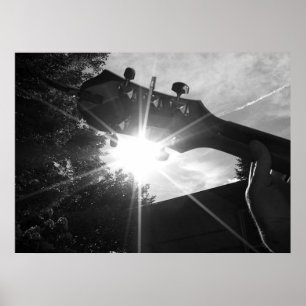 Póster Cadenas de guitarra y sol