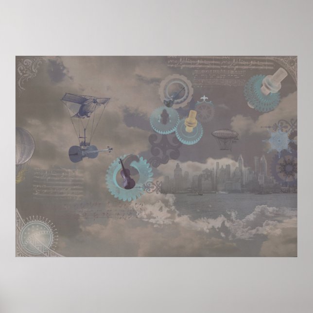 Póster Cadenas de pie de vapor (Frente)