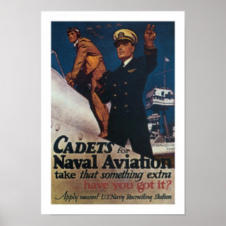 Póster Cadetes de Aviación Naval