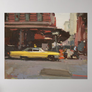 Póster Cadillac amarillo 2012