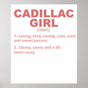 Póster CADILLAC CHICA MI MICHIGAN Ciudad Divertida Hogar 