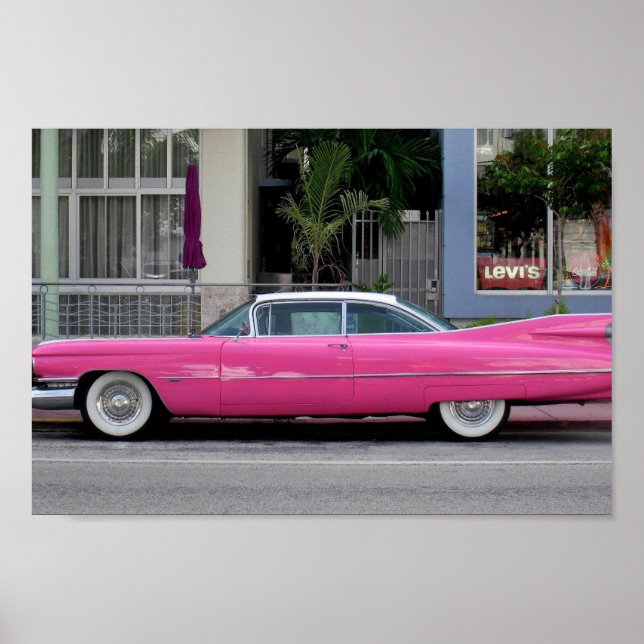 Póster Cadillac vinícola rosa, Florida (Frente)