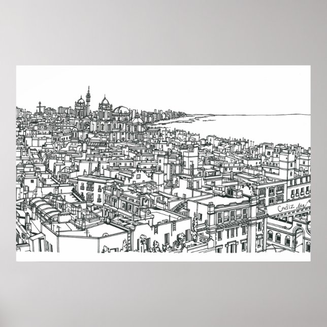 Póster Cádiz España (Frente)