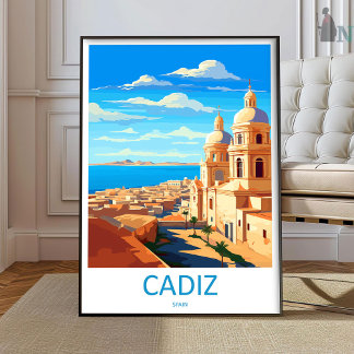 Póster Cadiz Travel Print Wall Art Cadiz Wall Hanging Hom