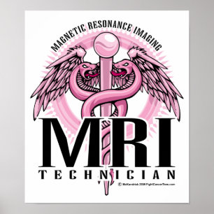 Póster Caduceo rosado de MRI