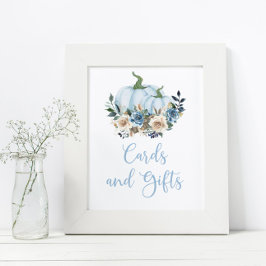 Póster Cae Blue Pumpkin Boy Ducha Tarjetas y Regalos