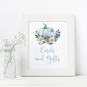 Póster Cae Blue Pumpkin Boy Ducha Tarjetas y Regalos