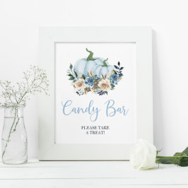 Póster Cae Blue Pumpkin Boy Shower Candy Bar