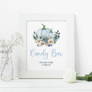 Póster Cae Blue Pumpkin Boy Shower Candy Bar