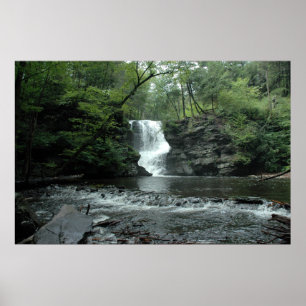 Póster Cae Bushkill en los Poconos. print 008