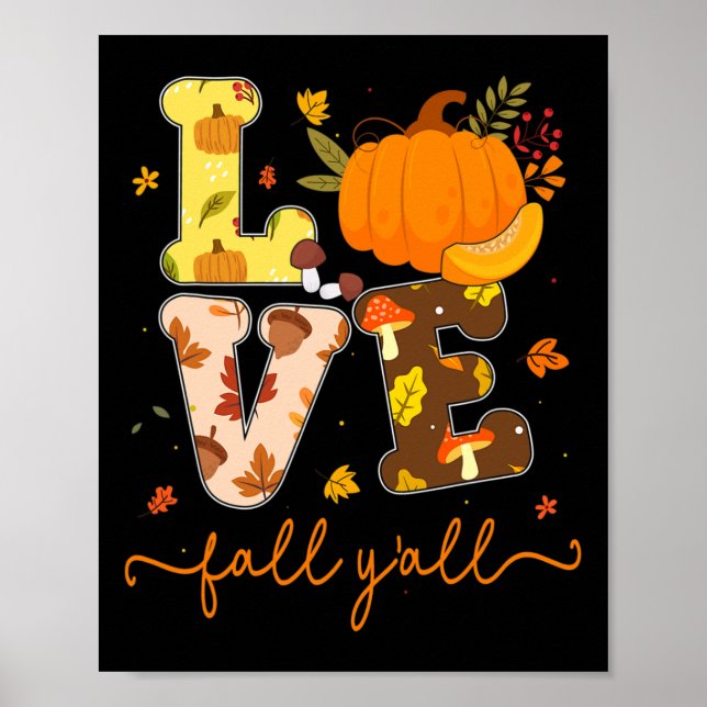 Póster Cae Calabaza Amor Caída Y Cae Sale Mujeres Gir (Frente)
