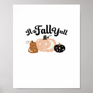 Póster Cae con las lunas y las hermosas fiestas de Hallow