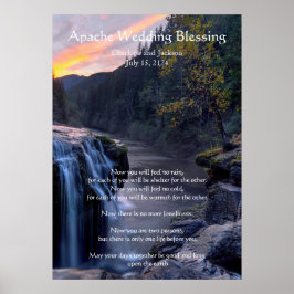 Póster Cae el agua del río Apache Boda Blessing