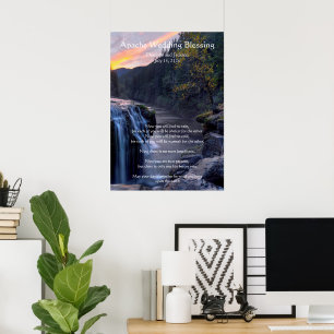 Póster Cae el agua del río Apache Boda Blessing